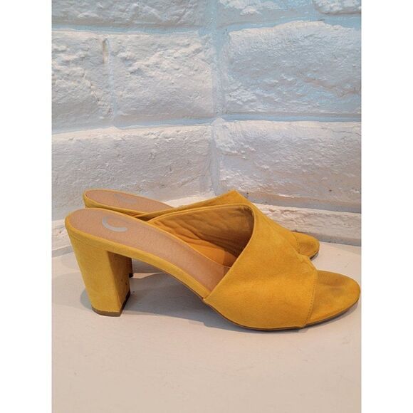 Journee Collection Allea Womens Mules Yellow Size 11 - Picture 1 of 5
